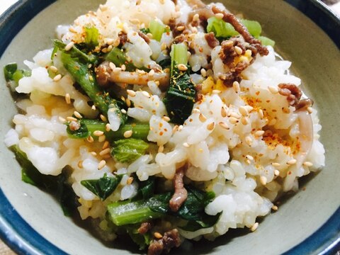 リメイク！肉そぼろ入り味噌汁雑炊